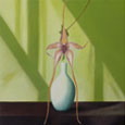 Orchidee mit Vase, 2013/14, Acryl auf Leinwand, 130x100 cm